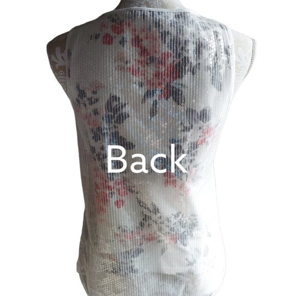 White House Black Market Sleeveless V Neck Top Women's Size XS - Picture 2 of 7